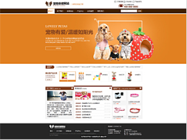 寵物行業(yè)彩色網(wǎng)站模板