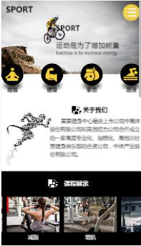 運動行業手機模板網站