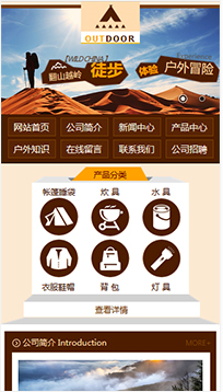 運動行業手機模板網站