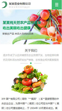農業行業手機模板網站
