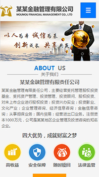金融、投資行業(yè)手機模板網(wǎng)站