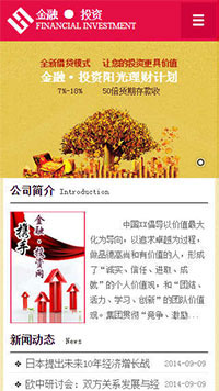 金融、投資行業(yè)手機模板網(wǎng)站