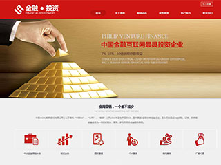 金融、投資行業彩色模板網站