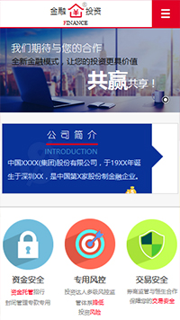 金融、投資行業(yè)手機模板網(wǎng)站