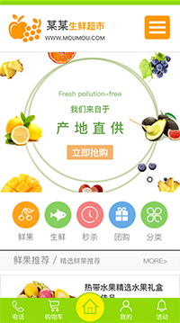 食品行業手機模板網站