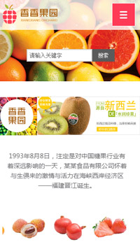 食品行業手機模板網站