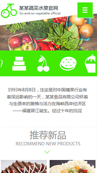 食品行業手機模板網站