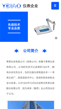 儀器、儀表行業(yè)手機模板網(wǎng)站