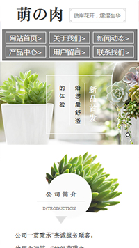 鮮花行業手機模板網站