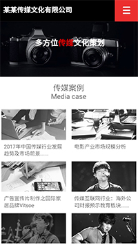  傳媒、廣電行業手機模板網站