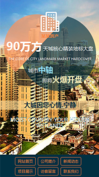 房地產行業手機模板網站