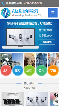 安防、監控器材行業手機模板網站