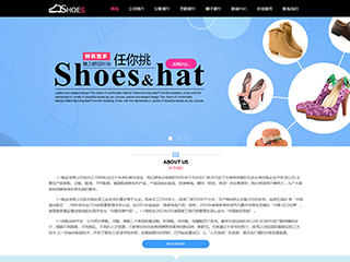 鞋帽行業彩色模板網站