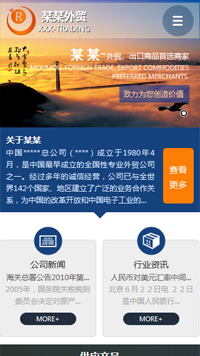  貿易、出口行業手機模板網站