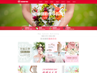  婚禮、婚慶行業(yè)彩色模板網(wǎng)站