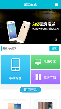網(wǎng)店行業(yè)手機(jī)模板網(wǎng)站