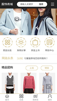 網店行業手機模板網站