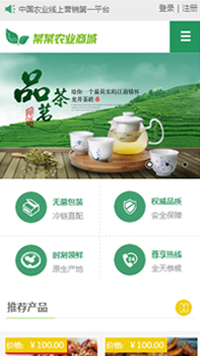 網店行業手機模板網站