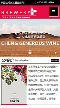 釀造、酒類行業(yè)手機(jī)模板網(wǎng)站