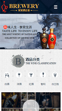 釀造、酒類行業(yè)手機(jī)模板網(wǎng)站