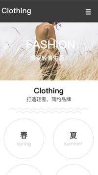 服裝行業(yè)手機模板網(wǎng)站