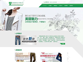 服裝行業彩色模板網站