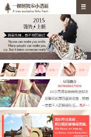 服裝行業手機模板網站