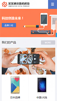 通訊、數(shù)碼行業(yè)手機(jī)模板網(wǎng)站